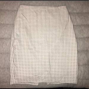 Polka dot pencil skirt